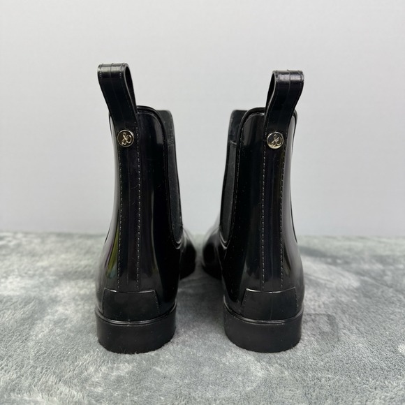 Sam Edelman Tinsley Women's Black Almond Toe Pull On Chelsea Ankle Rain Boots 7 - Picture 5 of 13